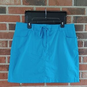 Kim Rogers Paris Turquoise Twill Skort with Drawstring